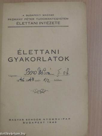 Élettani gyakorlatok