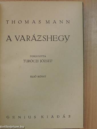 A varázshegy I-IV.