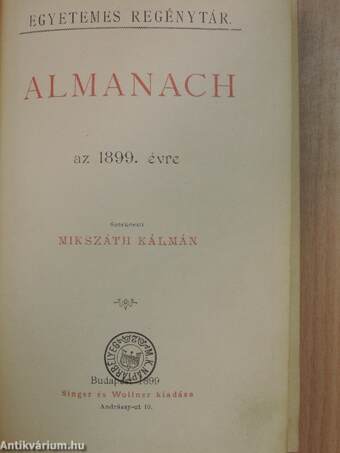 Almanach az 1899. évre