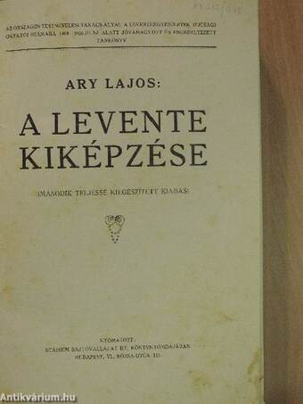 A levente kiképzése