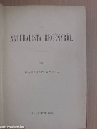 A naturalista regényről