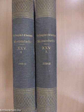 Velhagen & Klasings Monatshefte 1910/1911 I-II. (gótbetűs)