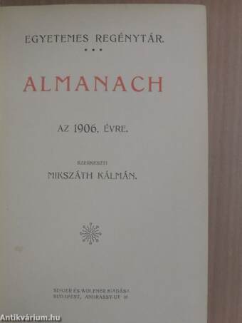 Almanach az 1906. évre