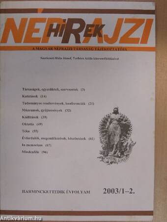 Néprajzi Hírek 2003/1-2.