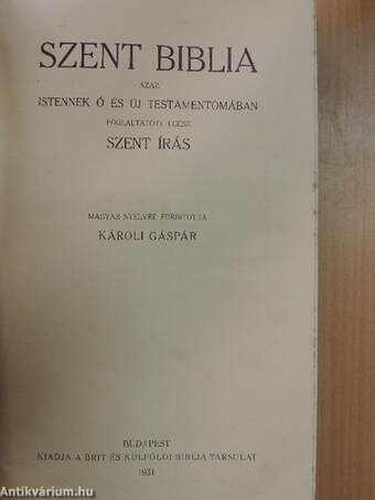 Szent Biblia