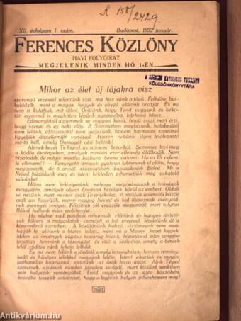 Ferences Közlöny 1932. január-december