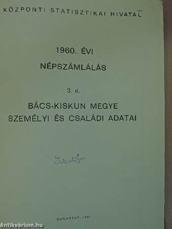 1960. évi népszámlálás 3. d.