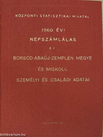 1960. évi népszámlálás 3. g.