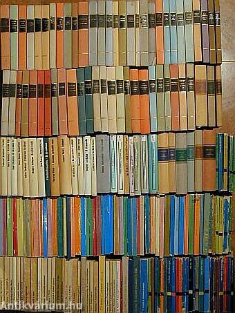 "200 kötet világirodalmi regény különböző sorozatokból"