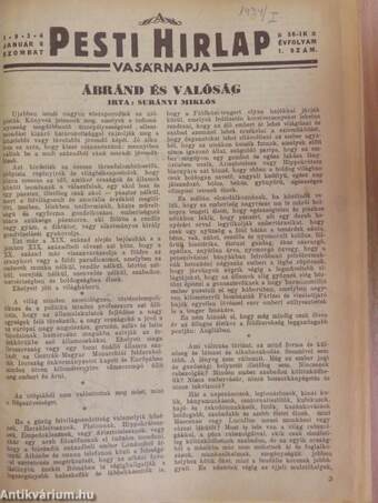 A Pesti Hirlap Vasárnapja 1934. január-december I-II.