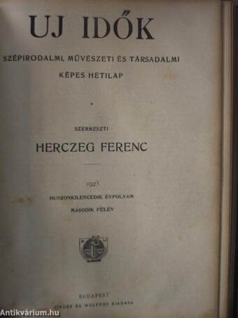 Uj Idők 1923. január-december I-II.