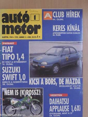 Autó-Motor 1992. (nem teljes évfolyam)