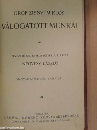 Gróf Zrinyi Miklós válogatott munkái