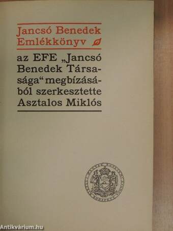 Jancsó Benedek Emlékkönyv