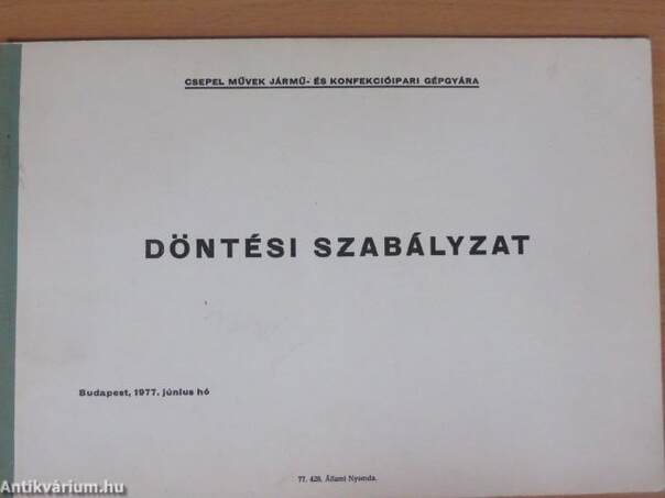 Döntési szabályzat