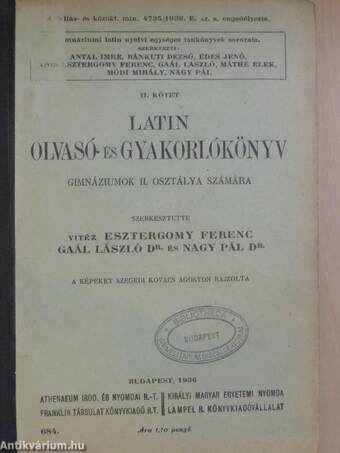 Latin olvasó- és gyakorlókönyv II.