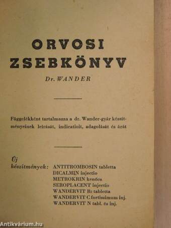 Orvosi Zsebkönyv 1947