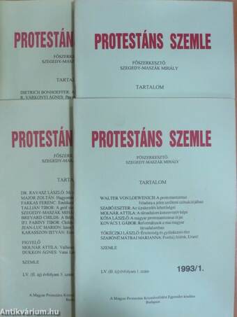 Protestáns Szemle 1993. január-december