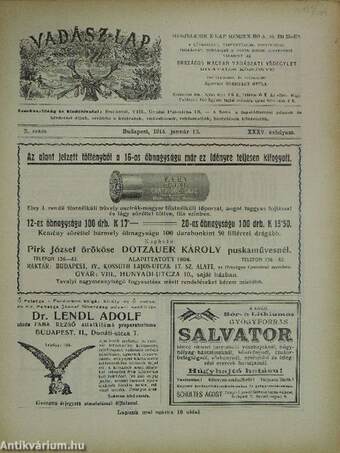 Vadász-lap 1914. január 15.