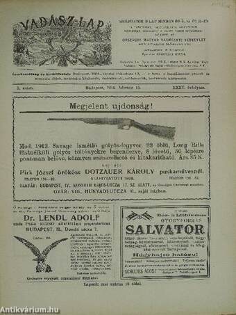 Vadász-lap 1914. február 15.