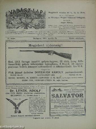 Vadász-lap 1914. április 15.
