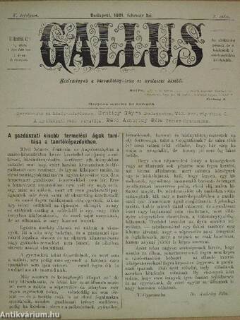 Gallus 1881. február