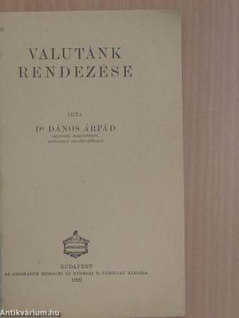 Valutánk rendezése