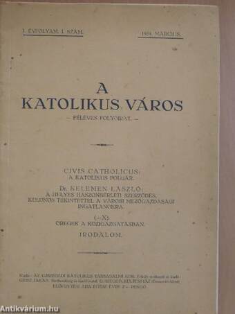 A Katolikus Város 1934. március