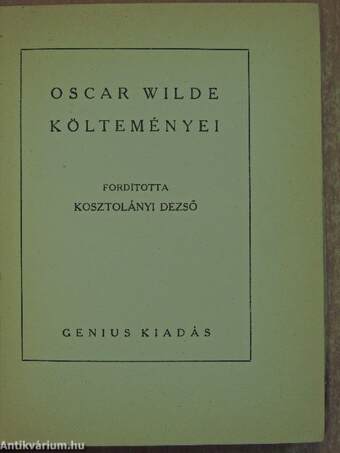 Oscar Wilde költeményei