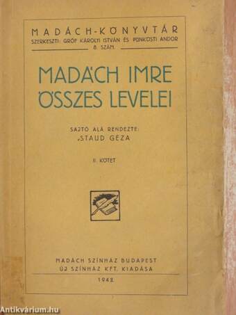 Madách Imre összes levelei II. (töredék)