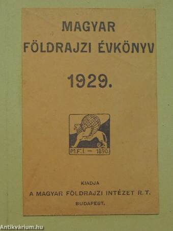 Magyar Földrajzi Évkönyv az 1929. évre