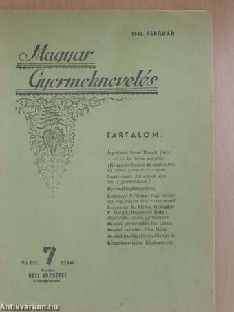 Magyar Gyermeknevelés 1942. február