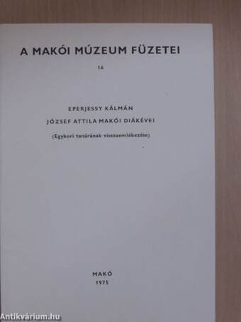 József Attila makói diákévei