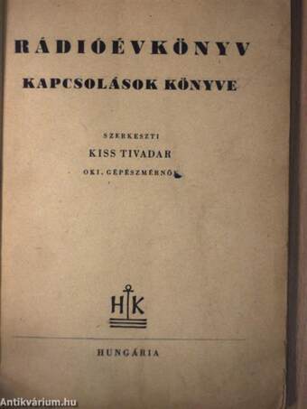 Rádióévkönyv kapcsolások könyve 1948