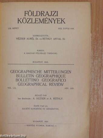 Földrajzi Közlemények 1933/9-10.