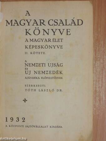 A magyar család könyve 1932.