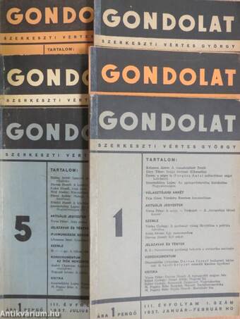 Gondolat 1937. (nem teljes évfolyam)