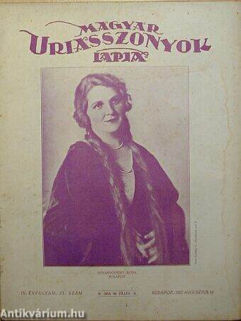 Magyar Uriasszonyok Lapja 1927. augusztus 10.