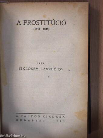 A magyar középkor erkölcse/A prostitúció (1541-1848)/A polgári erkölcs