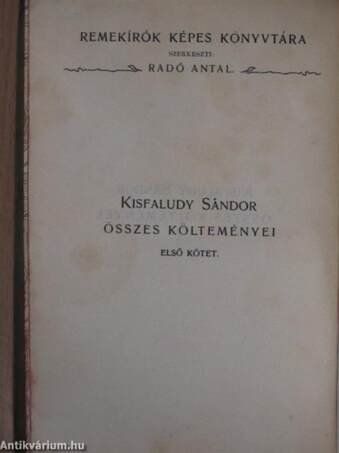 Kisfaludy Sándor összes költeményei I-II.