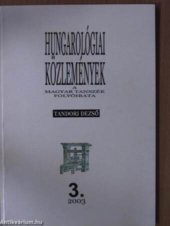 Hungarológiai Közlemények 2003/3.