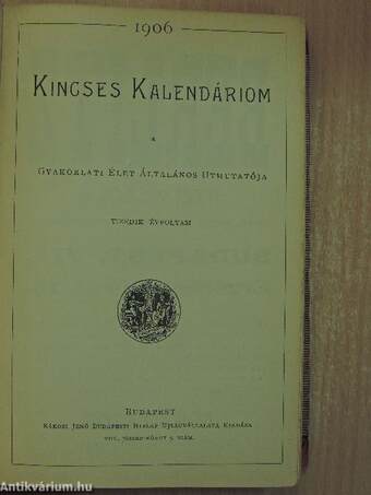 Kincses Kalendáriom 1906