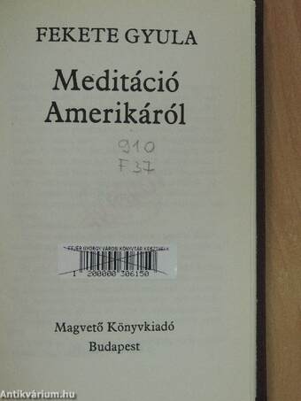 Meditáció Amerikáról