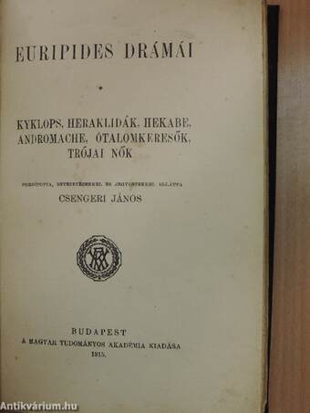 Euripides drámái II.