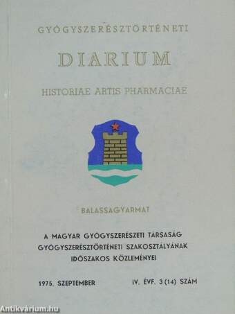 Gyógyszerésztörténeti diarium 1975. szeptember