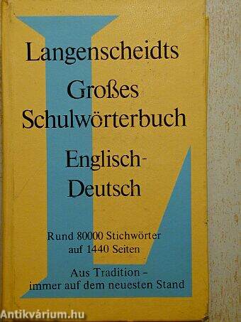 Grosses Schulwörterbuch Englisch-Deutsch