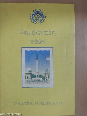 Árjegyzék 1994 - Philatelia Hungarica Kft.