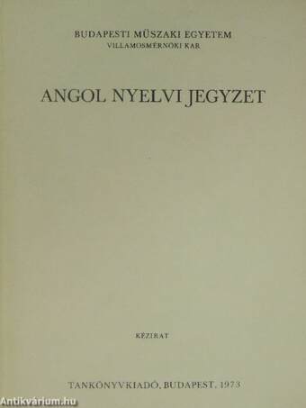 Angol nyelvi jegyzet