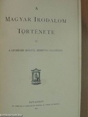 A magyar irodalom története I-II.