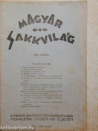 Magyar Sakkvilág 1929. június